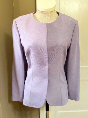 Giorgio Armani Black Label Lavender Collarless Blazer IT48 (US12) Made in Italy